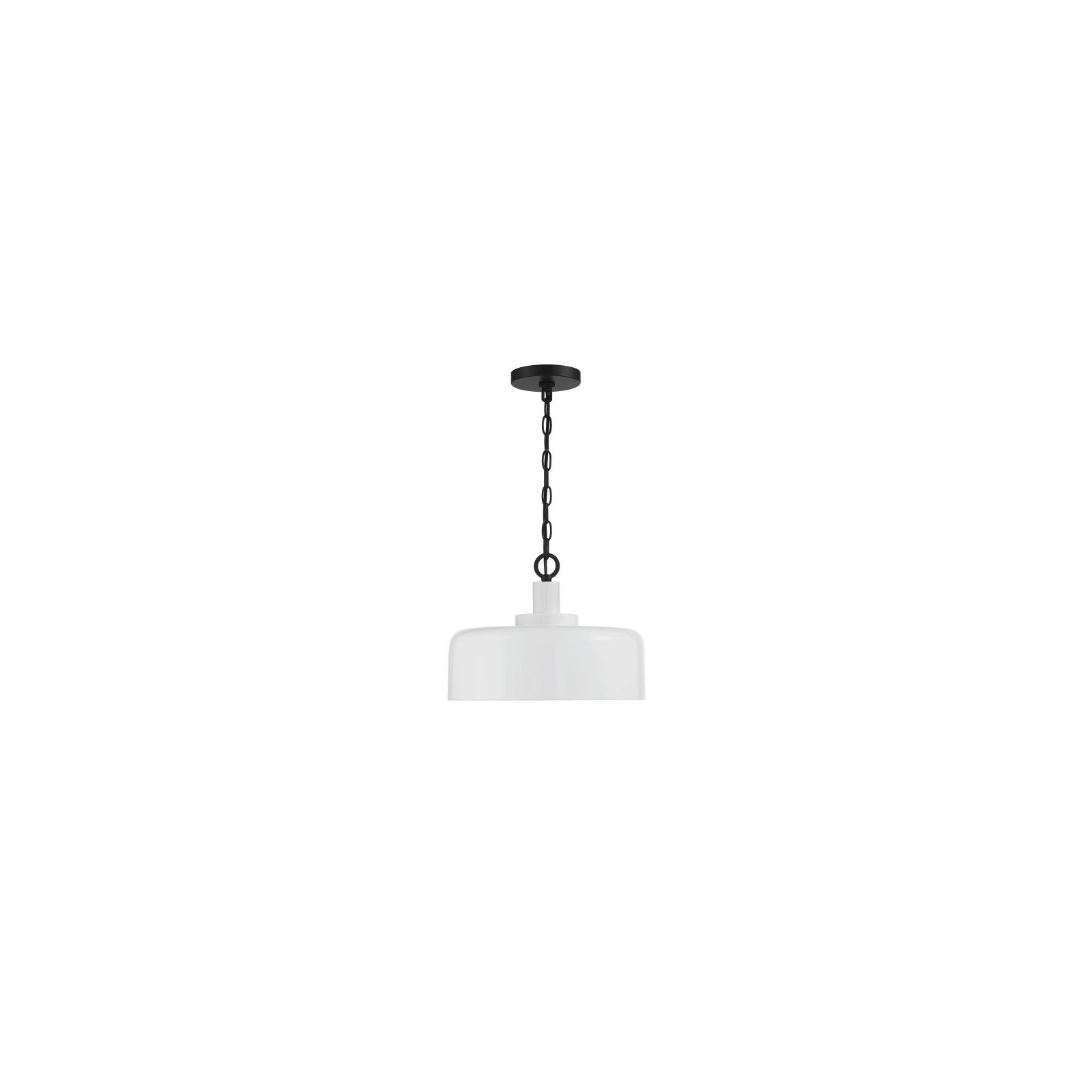 Robyn 1 - Light Single Dome Pendant, White