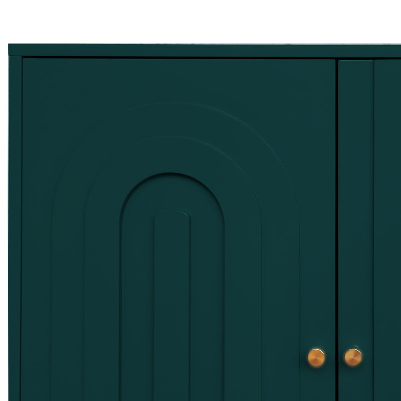 Armoire de rangement Buffet moderne moderne en bois laqué à 4 portes pour le salon, le vestibule, le couloir, le bureau, la cuisine et la salle à manger