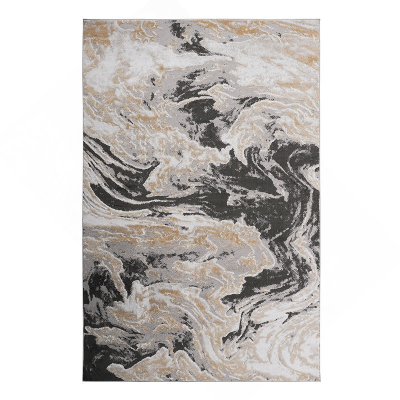 Collection Grey /Abstract Non-Shedding Living Room Bedroom Dining Home Office Stylish And Stain Resistant Area Rug