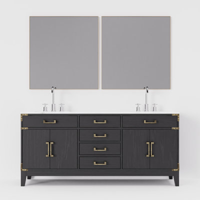 Ensemble de miroirs de salle de bain double 72 po x P 22 po Laurel