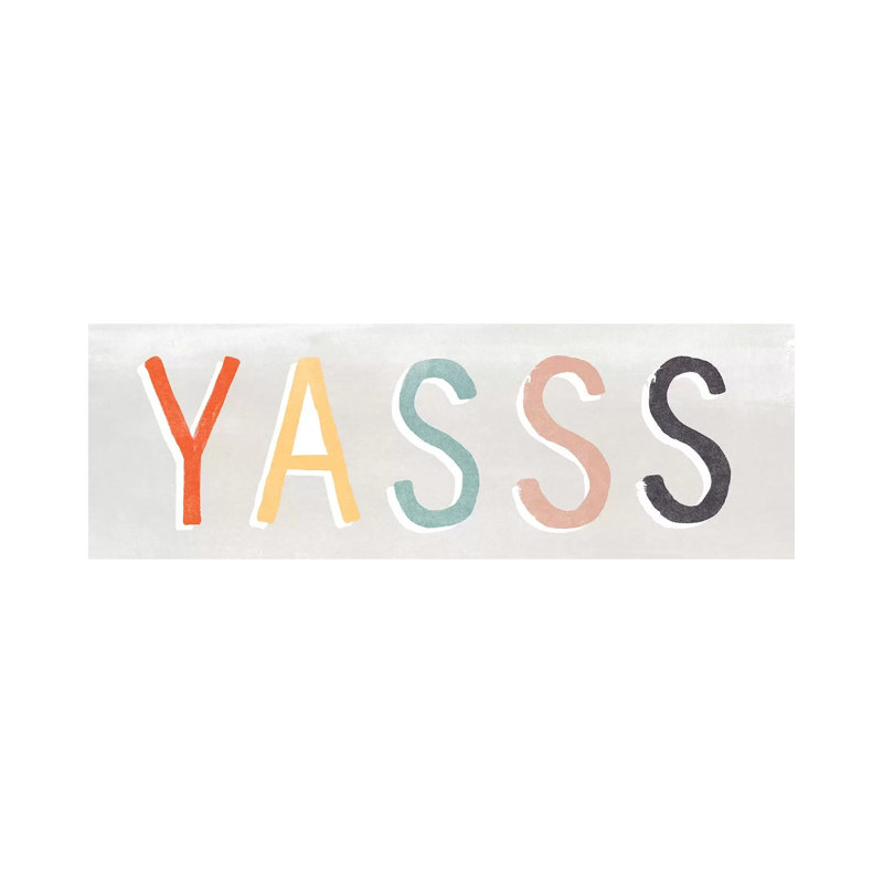 Hipster Sayings IX by June Erica Vess - Wrapped Canvas Panoramic Gallery-Wrapped Canvas Giclée, 30.48 cm H x 91.44 cm W
