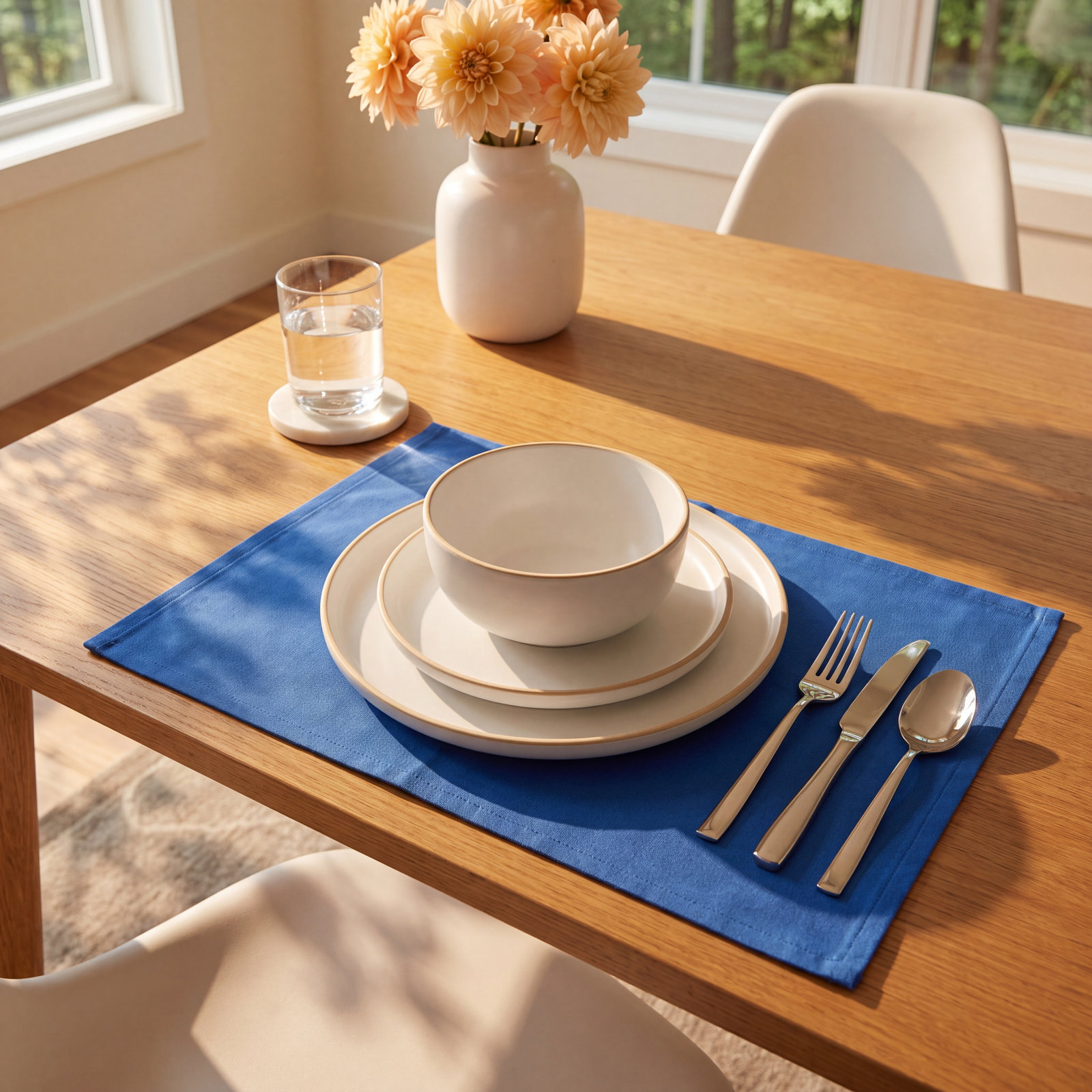Rockaway Stoneware Dinnerware Set, White