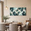 Art mural sur toile tourbillonnant bleu sarcelle et crème-1116471473