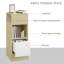 Bedside Table, Nightstand With 2 Open Compartments And 1 Drawer, Night Table, Space Saving Cabinet For Bedroom, Living Room, Chipboard, 25X30X66Cm-1454749018
