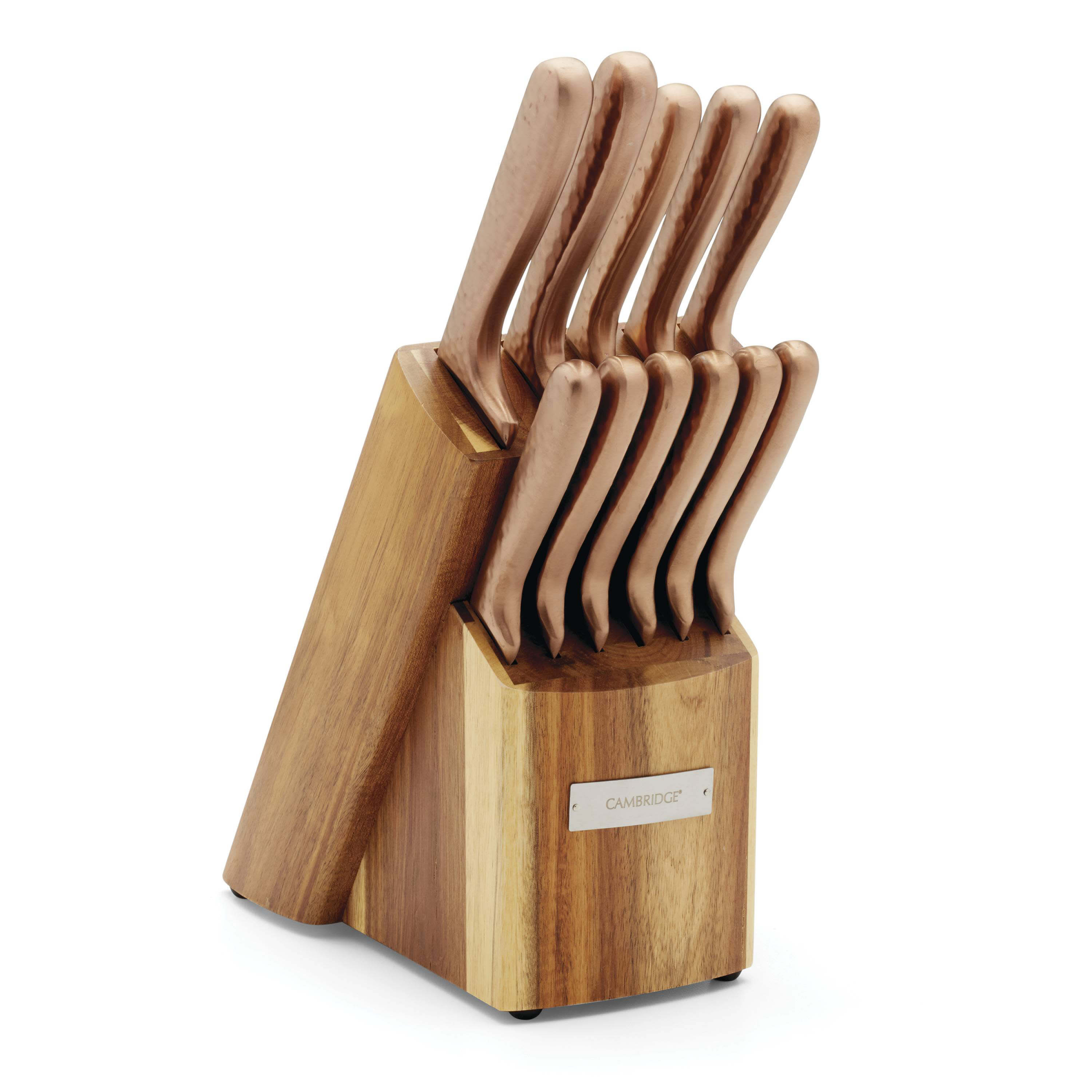 Cambridge Silversmiths Cambridge Rame Hammered Copper 12-Piece Cutlery Block Set & Reviews | Wayfair
