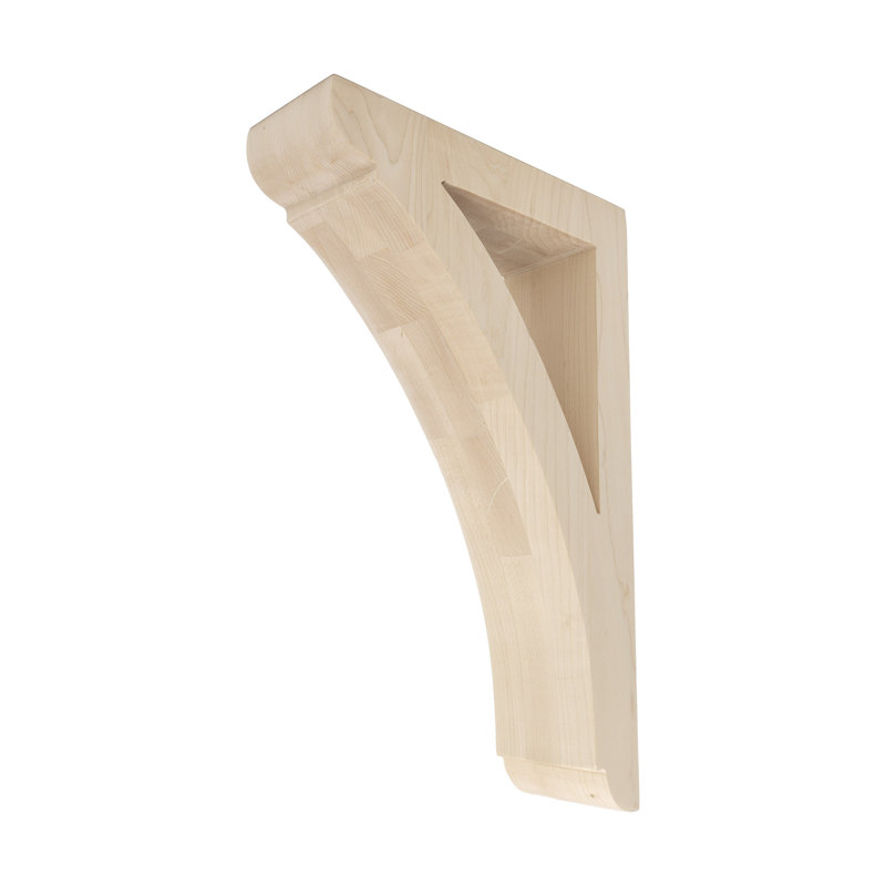 14 in x 3 in x 9 in Unfinished Solid Maple Wood Corbel