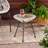 Modern and stylish side table with tempered glass top-1300078094