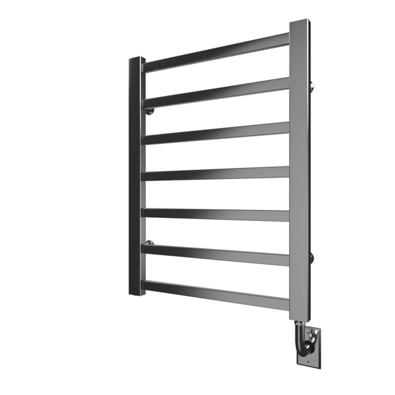 Chauffe-serviettes électrique mural 23,5 "x 31" Milano, Chrome chrome, H 31 po x l 23,5 po x P 3 po
