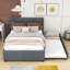 Lit plateforme tapissier avec lit gigogne simple et tête de lit-653591828-653591830