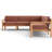 Haven 6-Piece Teak Outdoor Sectional with Sunbrella Cushions and Wooden Armrest in Rust-72605241