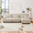 Luxury Modular Sectional Sofa Couch,Oversized L Shaped Cloud Couch for Living Room,Deep Seat Sofa Couch with Convertible Ottoman,Chenille-727047536