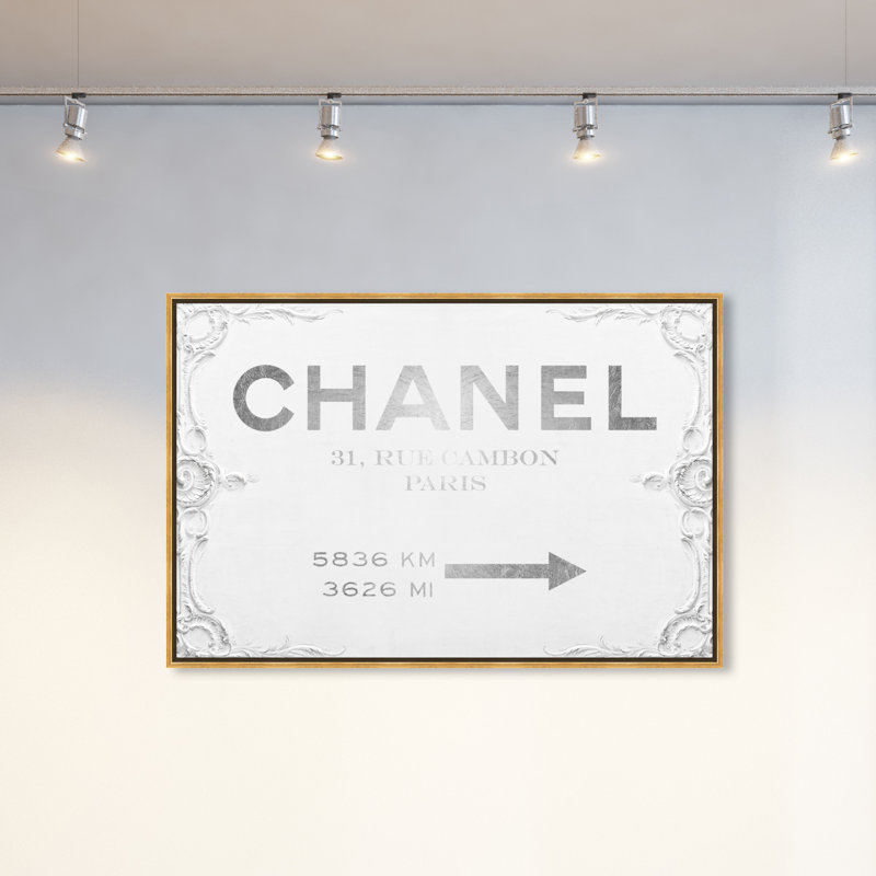 Panneau de mode et glamour - peinture, H 24 po x l 36 po, Impression encadrée, Plastique doré