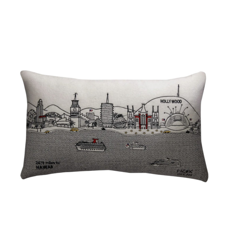 Coussin lombaire 14 po x 24 po Los Angeles, 14 po x 24 po, Crème