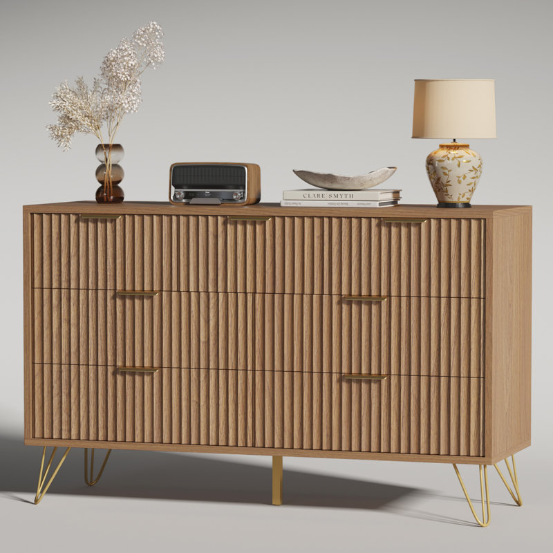 Commode 7 tiroirs Mordern, Brun