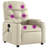  Massage Recliner Chair Cream Faux Leather, Metal, Plywood Medium