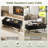 Lift Top Coffee Table w/ Split Top & 2 Hidden Compartments Tapered Metal Legs-1220208425