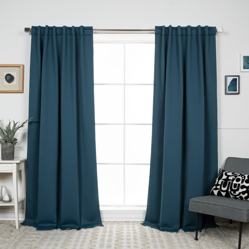 Blackout Single Curtain Panel, Dark Gray, 52" W x 96" L