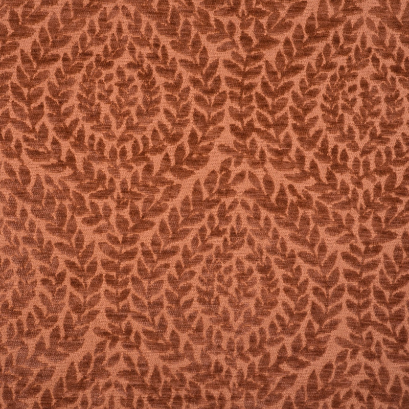 Botanical Design Chenille Jacquard Upholstery Fabric, Sienna