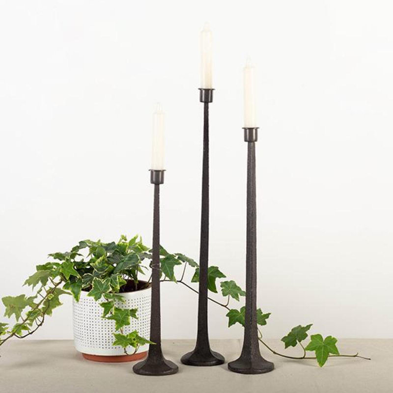 Bougeoir de table en fonte 19,5 po H