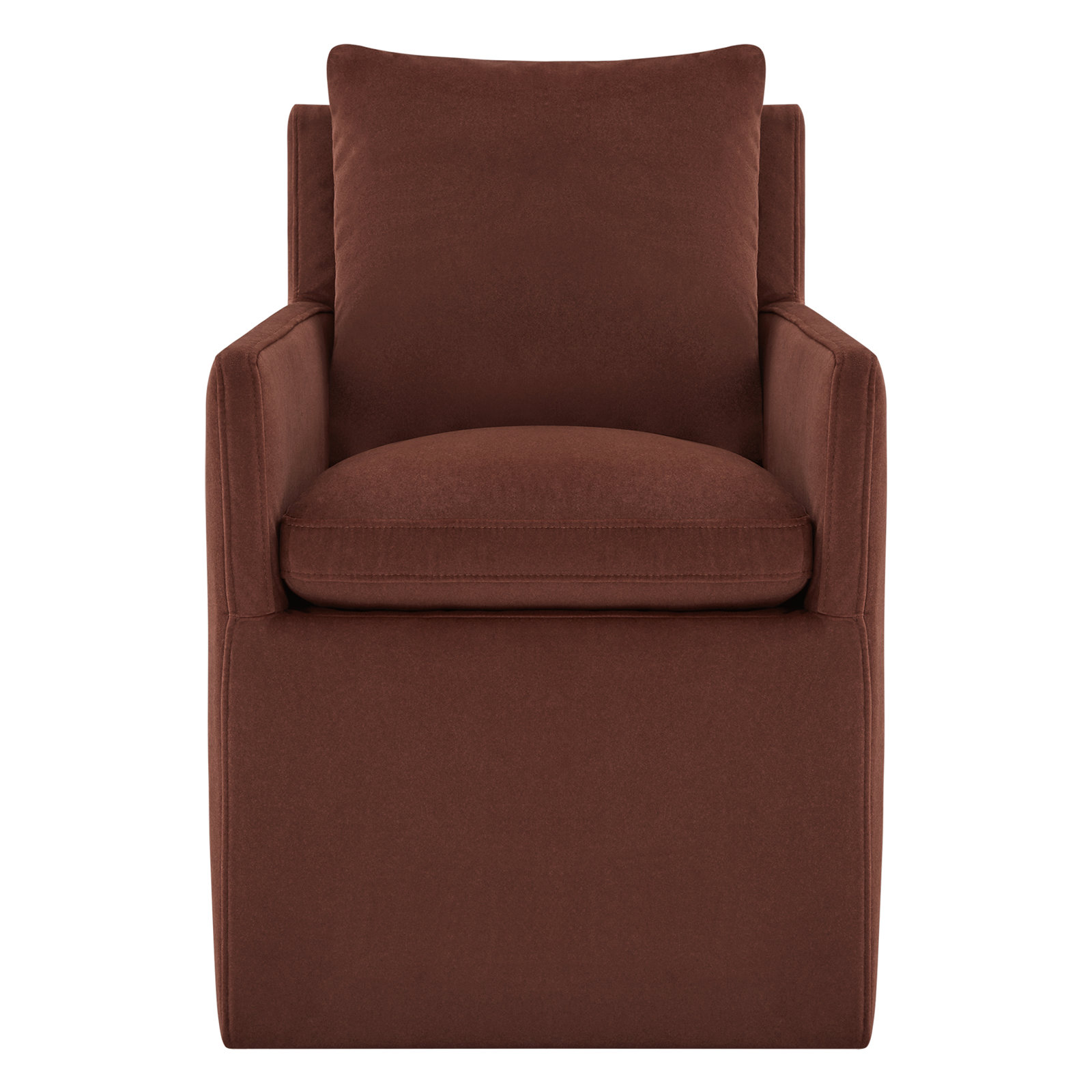 Alayaa Dining Armchair, Brick Polyester