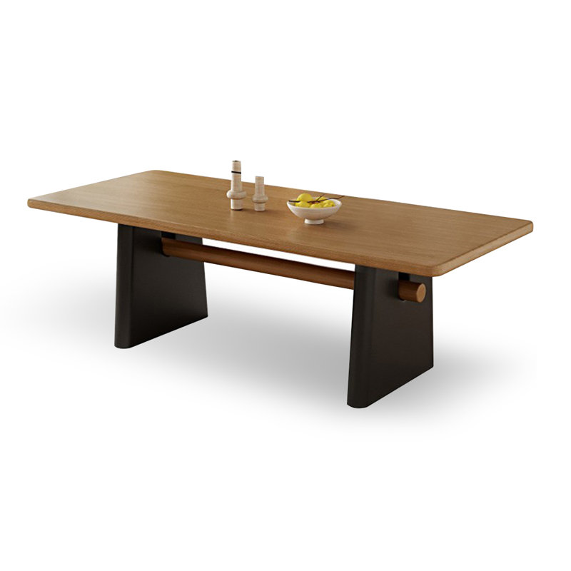 Table de salle à manger rectangulaire, H 29,53 po x L 78,74 po x l 35,43 po, Noir, noir, noir, noir