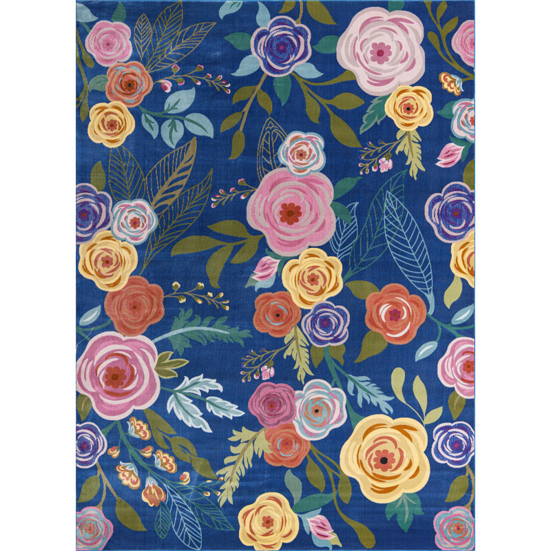 Floral Indoor Rug, Rectangle 9' x 12'