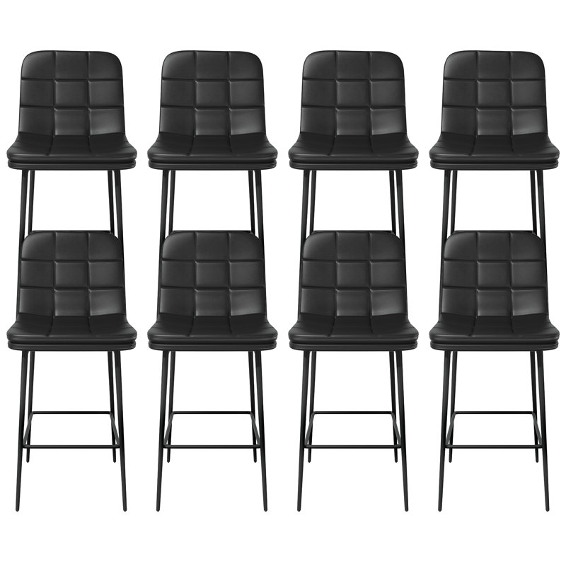 Tabourets de bar haut de gamme à hauteur de comptoir, 8, Noir