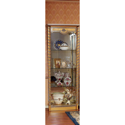 Zeus Solid Wood Lighted China Cabinet