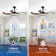 Retractable Ceiling Fan with Crystal LED Light & Remote - Quiet 6-Speed Reversible Motor