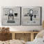 Neat and Tidy Bath - Ensemble de 2 peintures sur toile encadrées-881971968-881971995