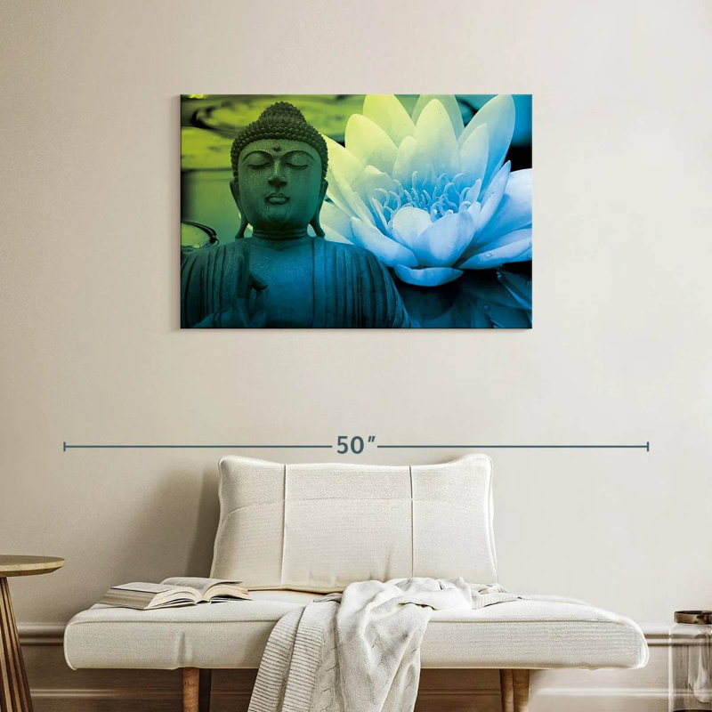 Bouddha Adella, méditation, lotus, H 24 po x l 36 po