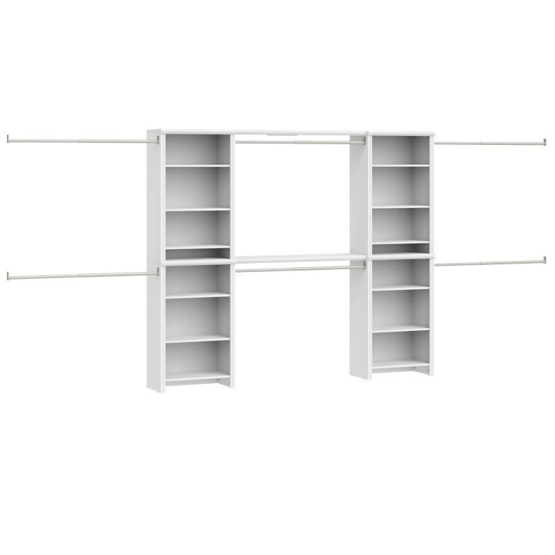 Impressions 25" Double Closet Tower With Top Shelves