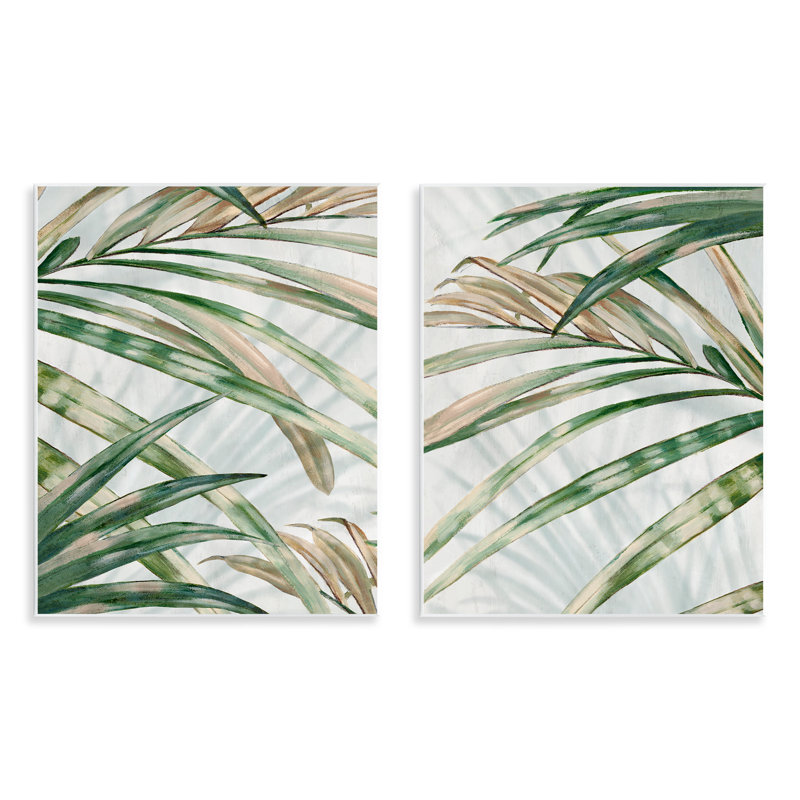 Ensemble de 2 plaques murales Impressions of Fronds, design par Alex Black