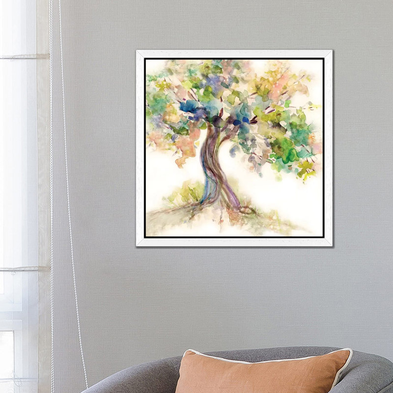 Tree Of Life by Carol Robinson - Painting on Canvas, 66.04 cm H x 66.04 cm W, White Framed