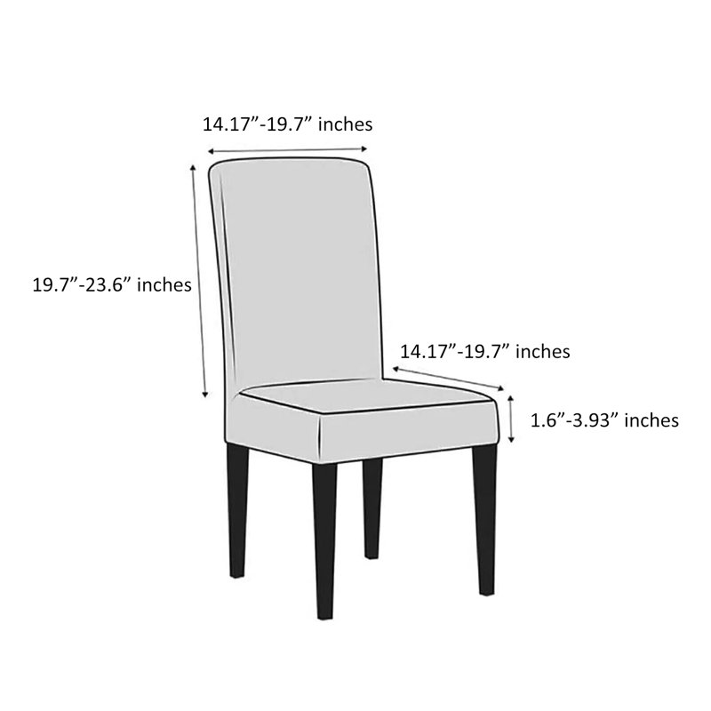 Ensemble de 2 pièces - Housse de protection pour chaise de bureau de salle à manger, Polyester chocalate