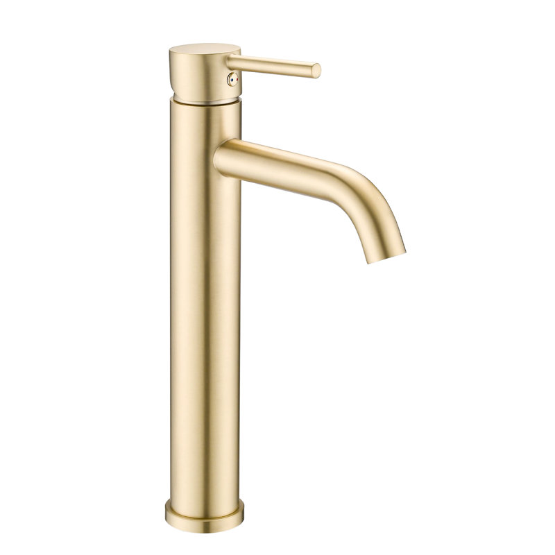Robinet de lavabo de salle de bain - Grand lavabo monocommande à un trou en or brossé, décoration moderne pour ornement