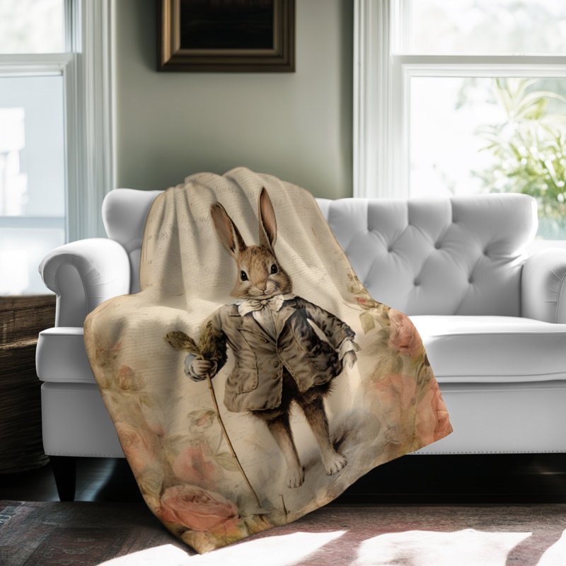 «Vivid Blossom Symphony» - couverture en sherpa de qualité supérieure - reproduction d'art luxueuse, Lit simple