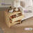 Dulane Modern 3-Piece Coffee Table Set, Ample Storage & Curved Design, Natural-1407621599
