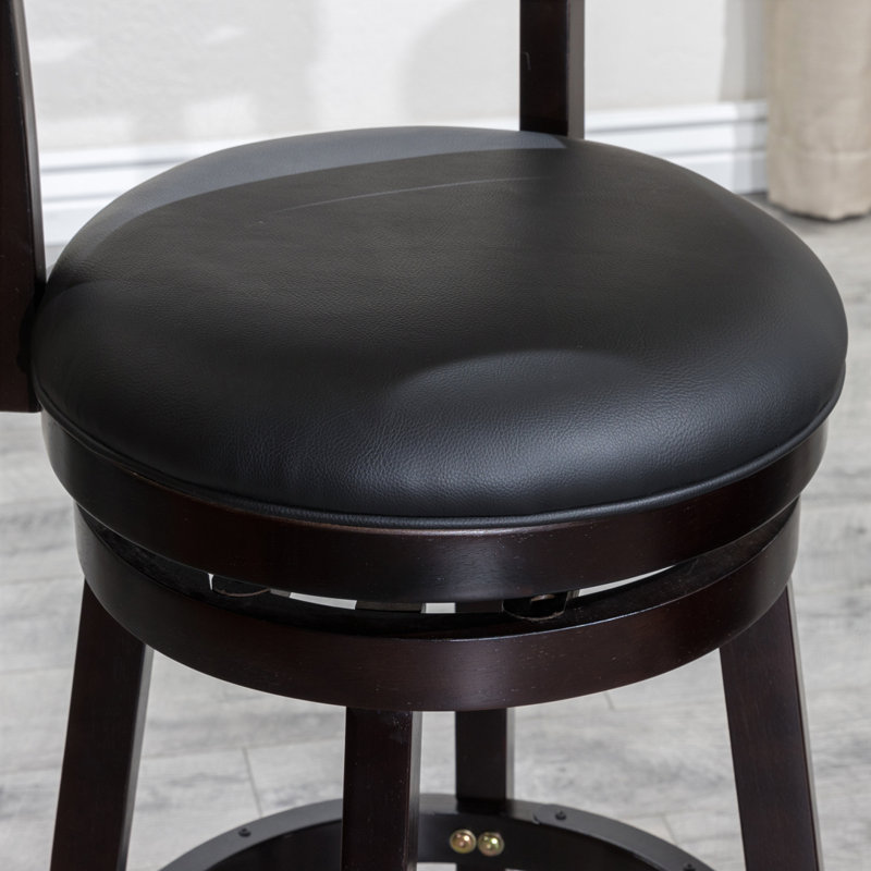 Tabouret pivotant à hauteur de comptoir, Noir, Noir