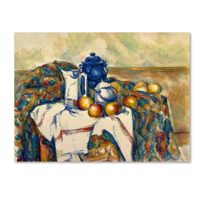 «Still Life With Blue Pot», reproduction sur toile tendue, H 14 po x l 19 po