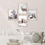 «Deer Winter Snow Frost Tree Cabin Nature», impression sur papier 4 pièces-97770646-97770649