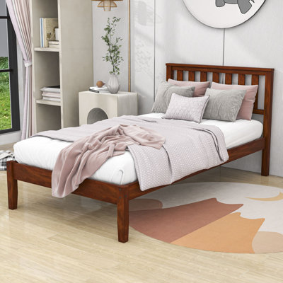 Caraleigh Twin Size Wood Platform Bed with Slat Support -  Red Barrel StudioÂ®, 7AB7596E71344177A4E77D20B76C93B9