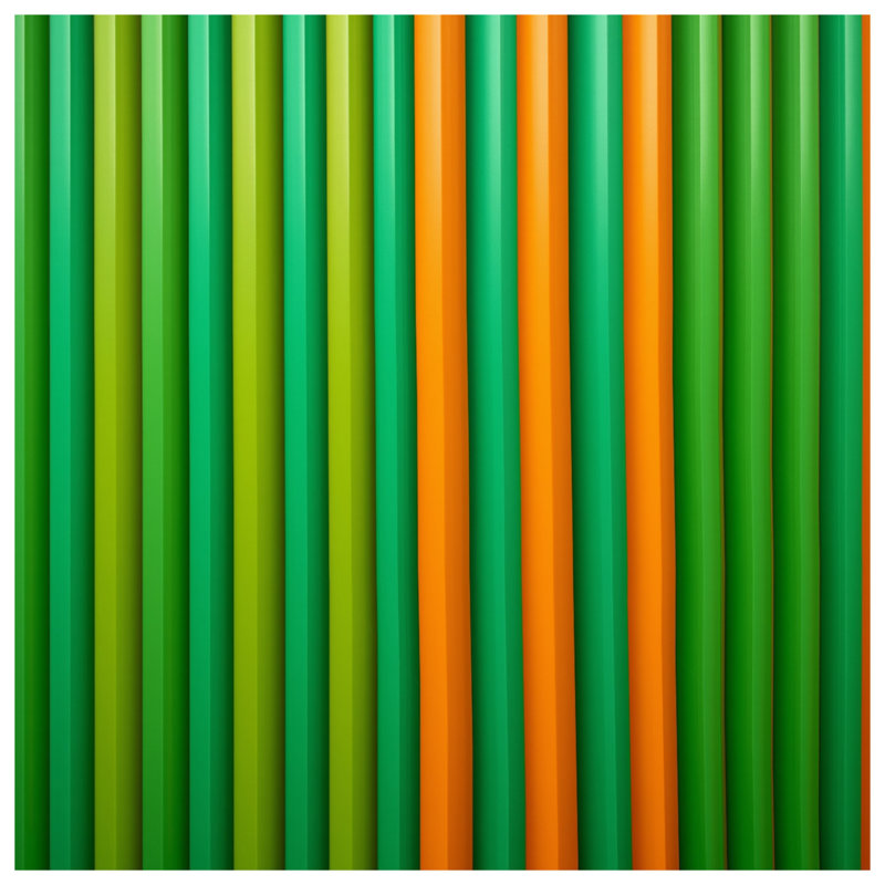 Tapis de bain vert et orange à rayures verticales, L 24 po x L 17 po