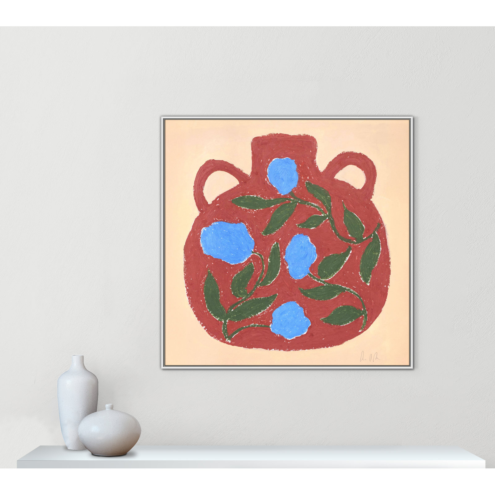 Colette "Vase No. 04" Print by Camilla Bergqvist, 46.5" H x 46.5" W, White