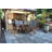TURNBURY table with 6 x HENLEY Grey Textylene Reclining Folding High Back Armchair