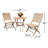 3 Pc. Antique Wash Eucalyptus Folding Bistro Set