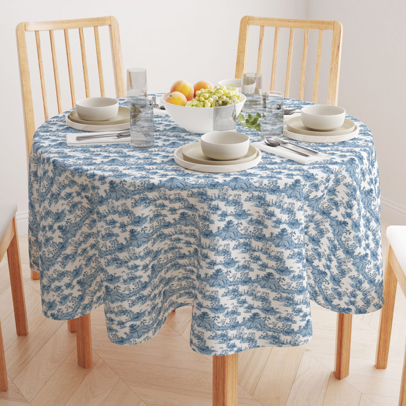 Mcmurtry Chinoiserie Design Tablecloth, 102" x 102"