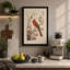 Cardinal in Winter Japandi 1 Piece Wrapped Canvas Wall Art-55786809-55786813