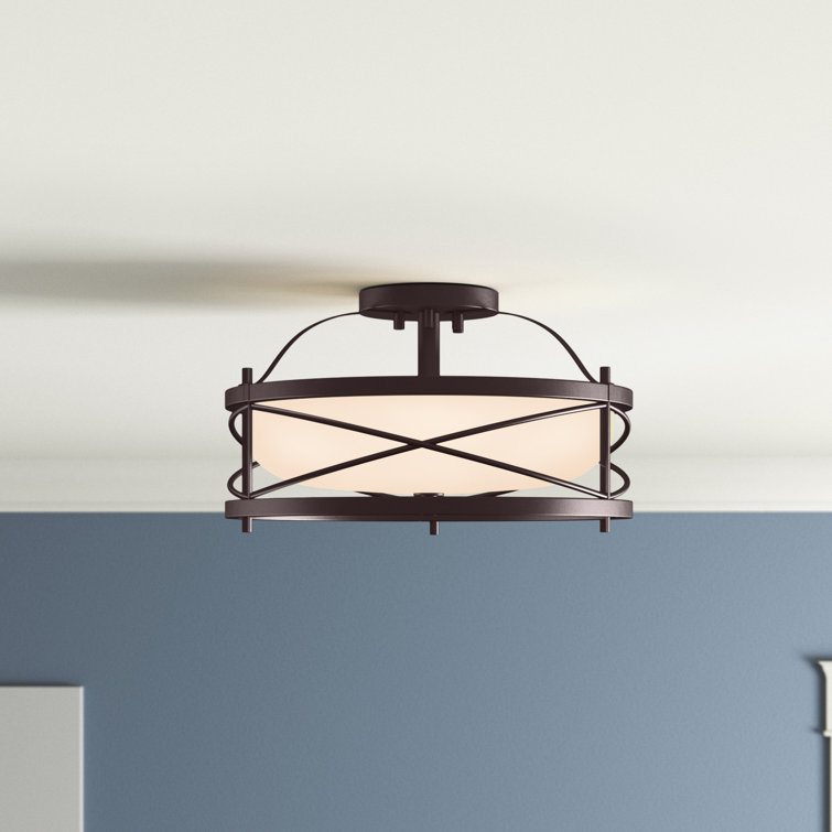 Gaen Glass Semi Flush Mount