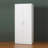 Mia Tall Shoe Cabinet With Six Shelves In White